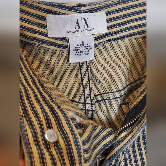 ARMANI EXCHANGE - size 8- striped pants-stretch 100%cotton - Picture 5 of 5